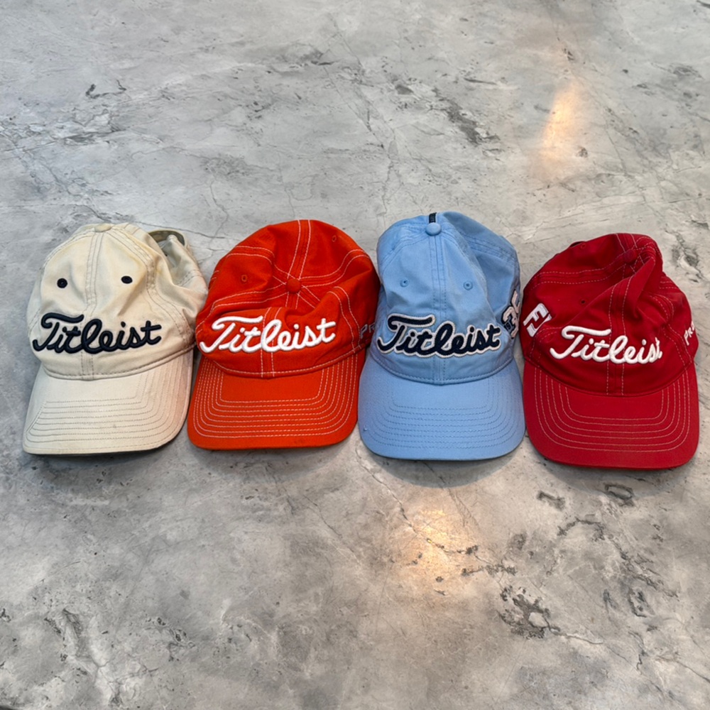 Titleist Baseball Caps - Cream, Orange, Blue, Red